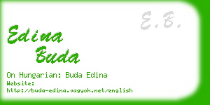 edina buda business card